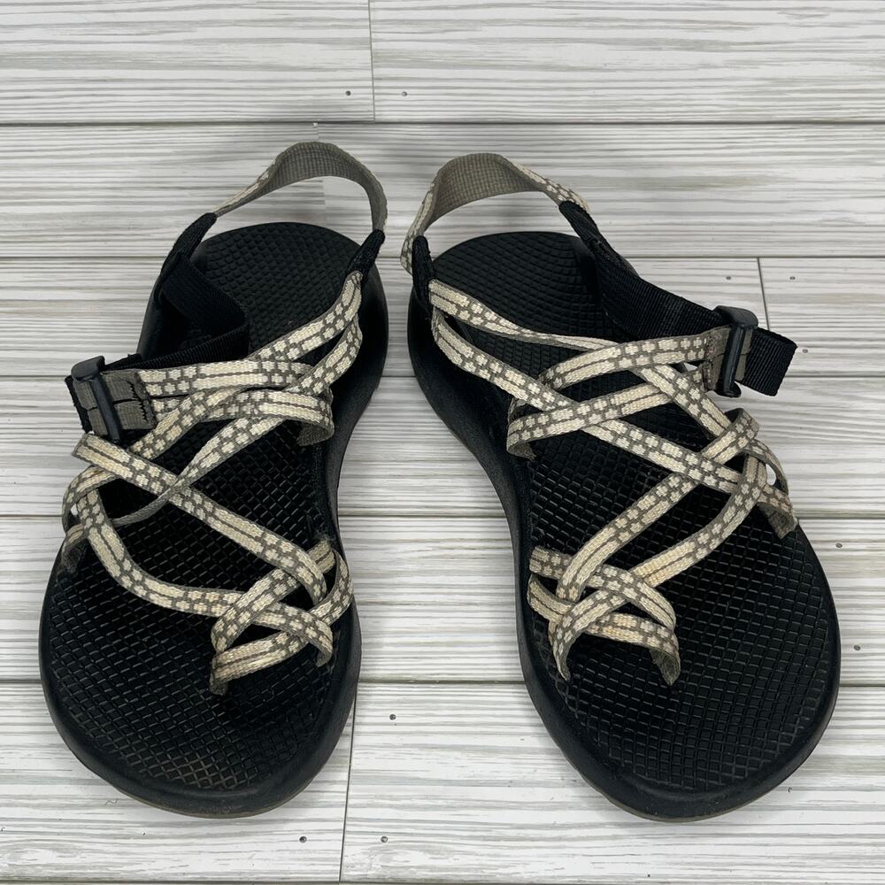 Chaco Women's ZX/2 Classic Cloud Gray Print Water Sandals Size 8 Outdoor Hiking